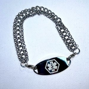 Artisan Handmade Modern Stainless Steel Bracelet For Your Medical Alert Tag Boho